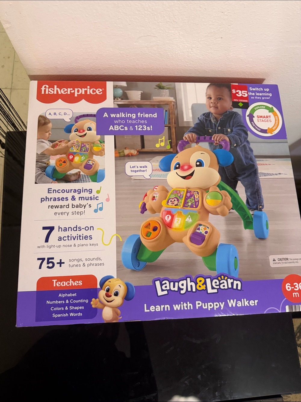 Fisher-Price Laugh & Learn Puppy Walker - Blue, Green, Purple, Yellow, Orange
